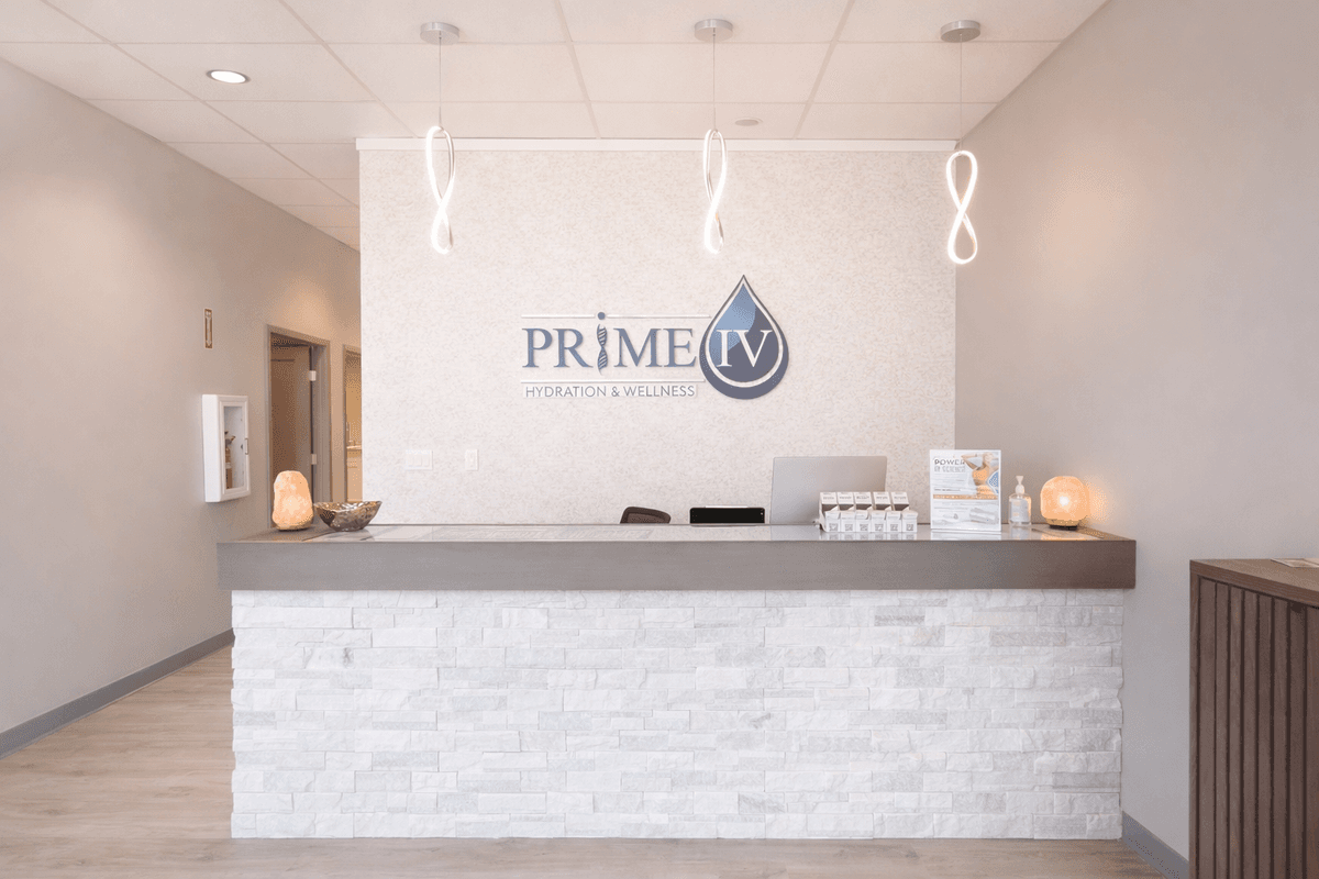 Prime IV Hydration & Wellness Coeur d'Alene reception lobby