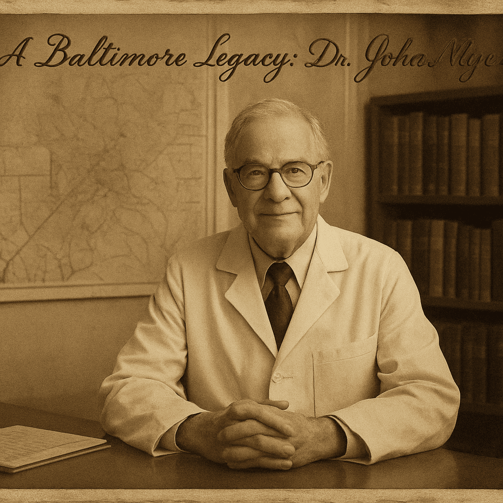 Vintage portrait of Dr. John Myers, creator of the Myers' Cocktail