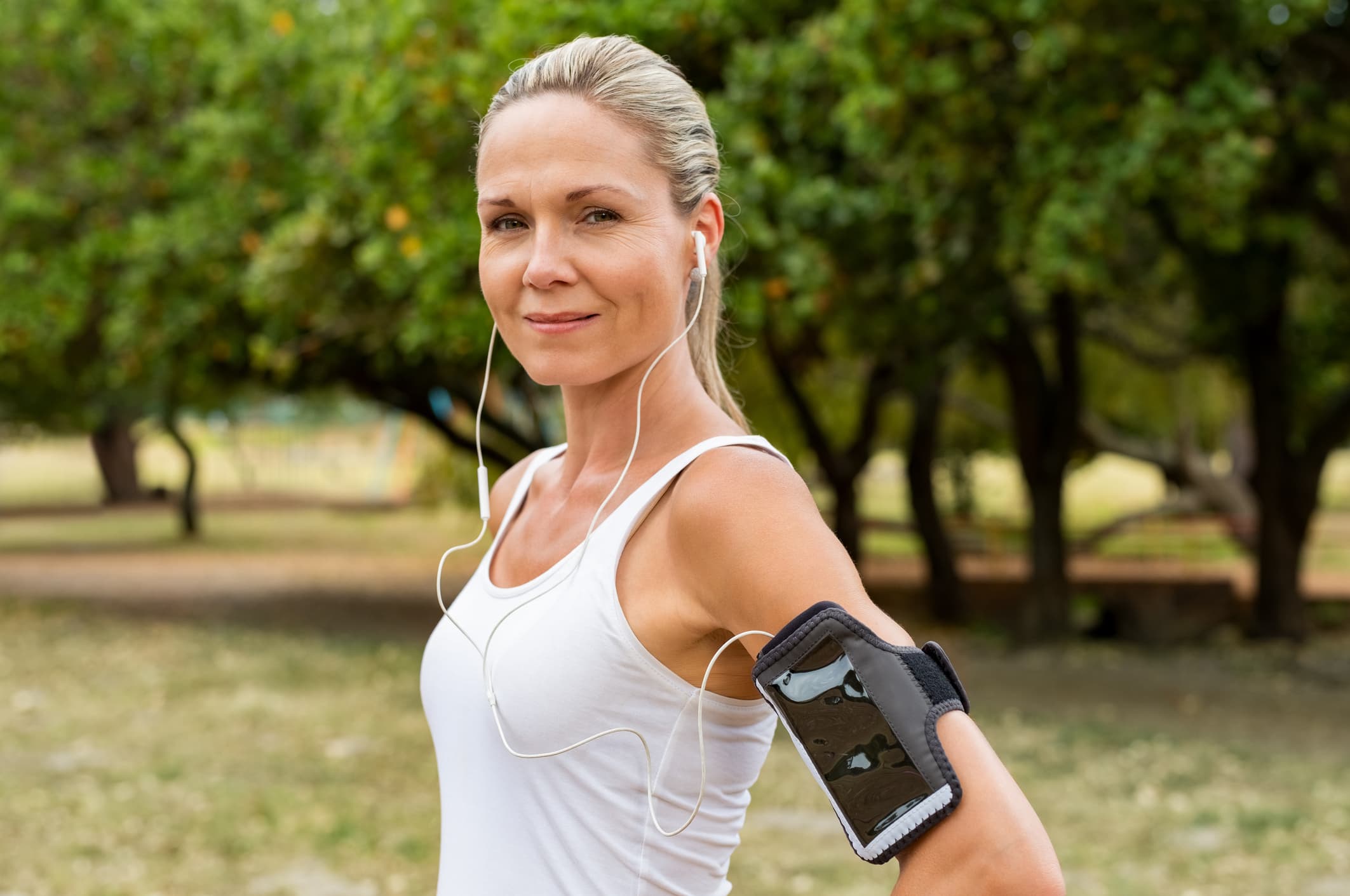 Active woman enjoying an energized, healthy lifestyle outdoors